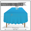 Mantel de Tela para Tablon color Turquesa (Renta) AlkilaEvent 