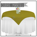 Cubremantel de Tela Cuadrado color Dorado (Renta) AlkilaEvent 
