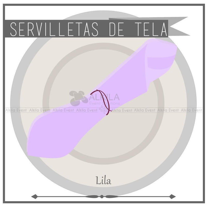 Servilletas de Tela color Lila (Renta) Mantelería AlkilaEvent 